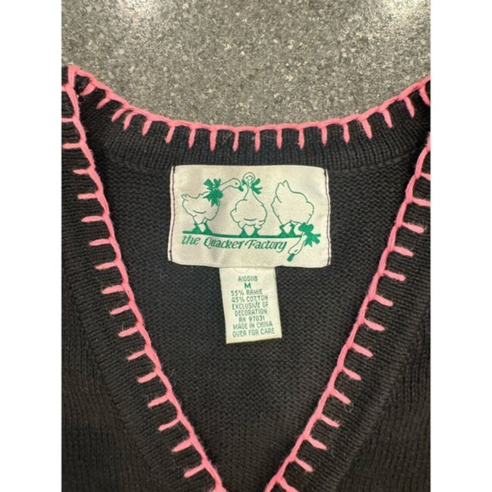 Quacker Factory Flamingo Palm Tree Cardigan Grand… - image 2